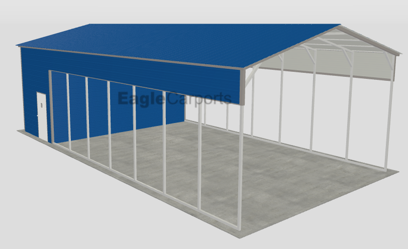 Vertical Roof Metal RV Combo Unit - 24X45X13