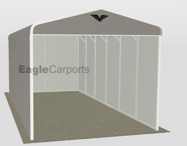 Regular Roof Metal Carport - 15X30X11