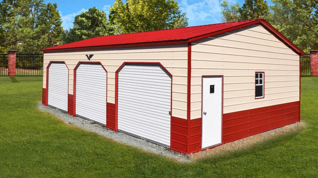 Triple Bay Side Entry Garage - 24X35X10