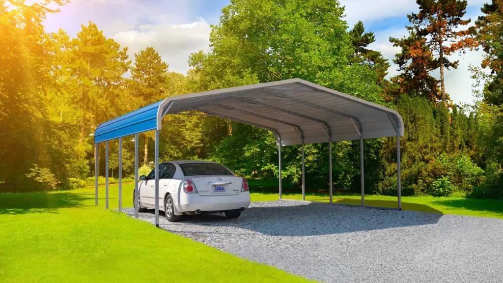 Regular Roof Metal Carport - 24X20X8