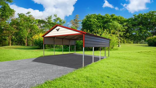 Boxed Eave Roof Standard Carport - 20X20X8