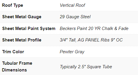 Vertical Roof 2 Bay Carport - 24X30X9