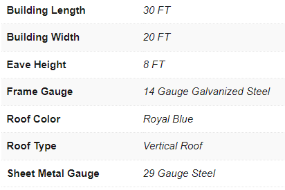 Vertical Roof Metal Combo Unit - 20X30X8