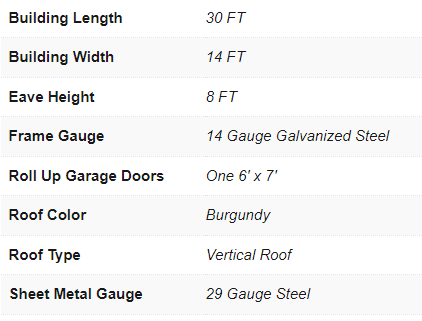 Vertical Roof Metal Combo Unit - 14X30X8