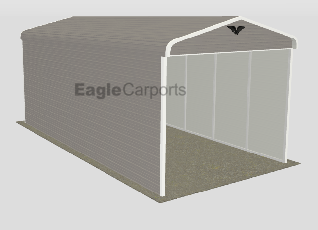 Regular Roof Metal Carport - 15X30X11