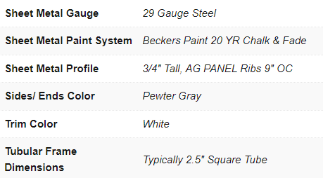 Regular Roof Metal Carport - 15X30X11