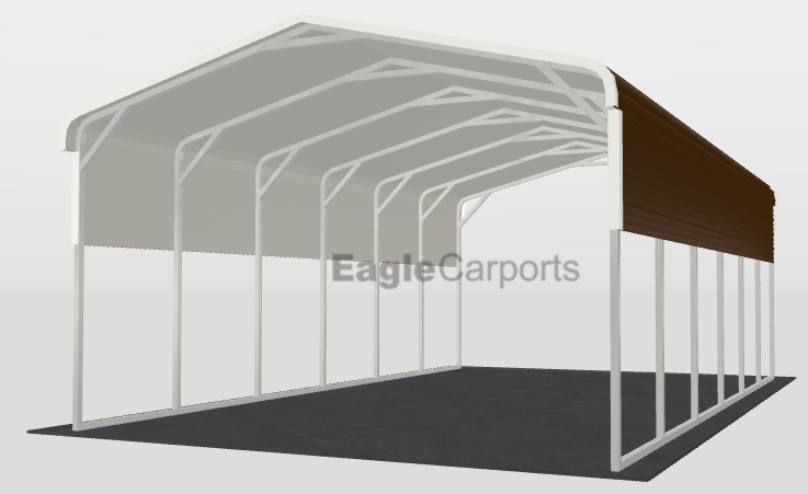 Regular Roof Metal Carport - 18X30X9