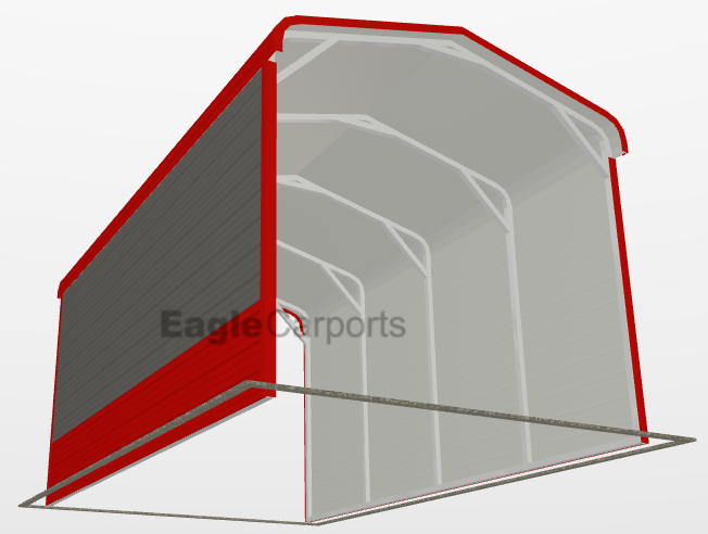 Regular Roof Metal Carport 12X20X9