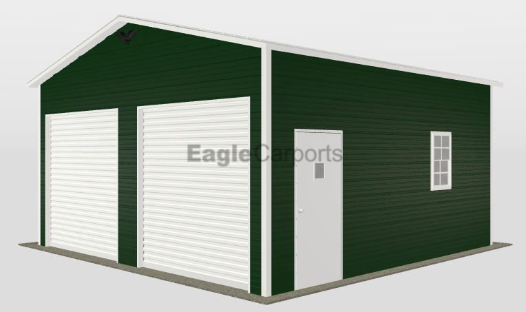 Boxed Eave Roof Metal Garage - 20X20X10