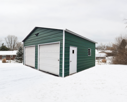 Boxed Eave Roof Metal Garage - 20X20X10