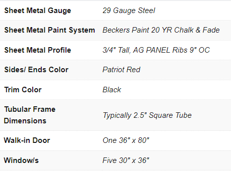 3 Bay, Vertical Roof Side Entry, Garage 30X50X12